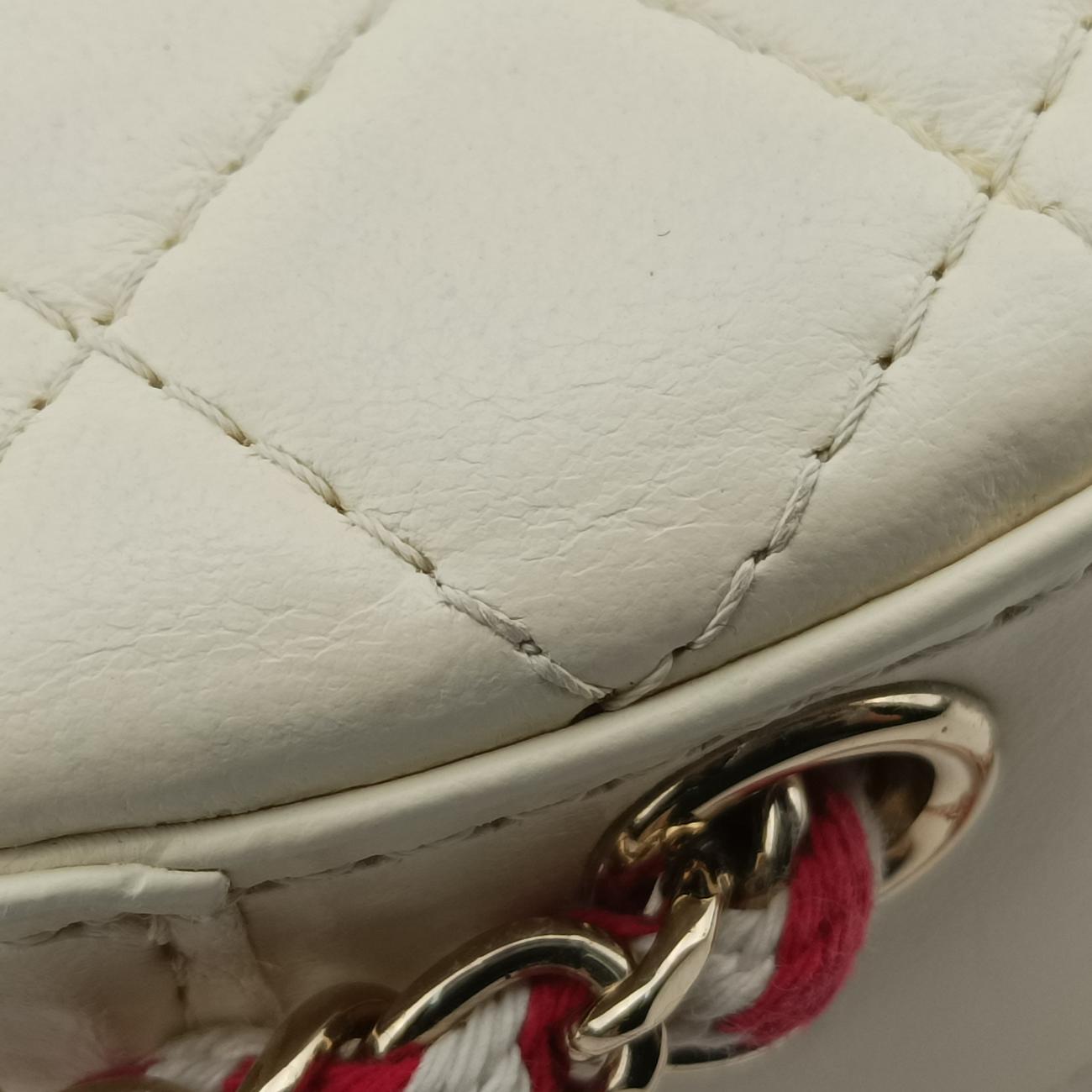 La Pausa Coco Lifesaver Round White×Red lambskin AS0209 27064685ラ パウザ ココ ライフセーバー ラウンド ホワイト×レッド ラムスキン AS0209 27064685