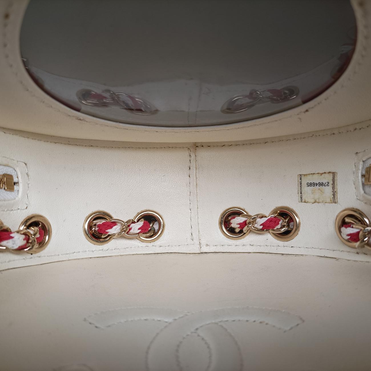 La Pausa Coco Lifesaver Round White×Red lambskin AS0209 27064685ラ パウザ ココ ライフセーバー ラウンド ホワイト×レッド ラムスキン AS0209 27064685