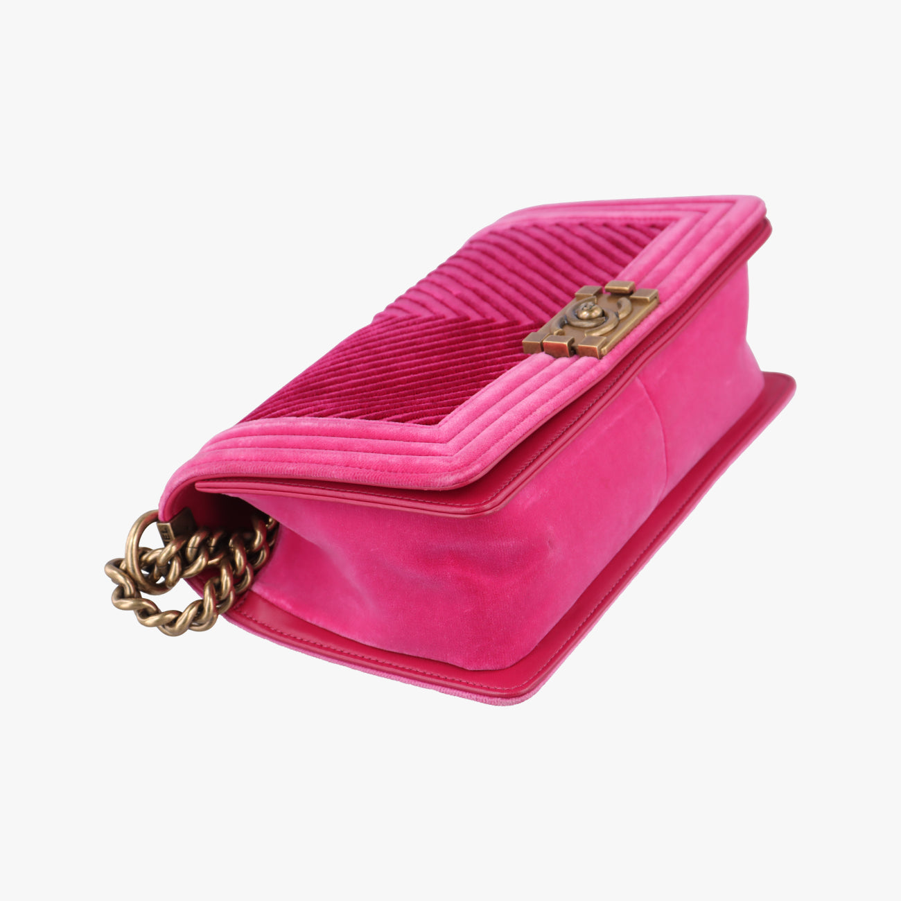 BOY CHANEL Pink×Black スエード A67086 24406189ボーイシャネル ピンク×ブラック スエード A67086 24406189