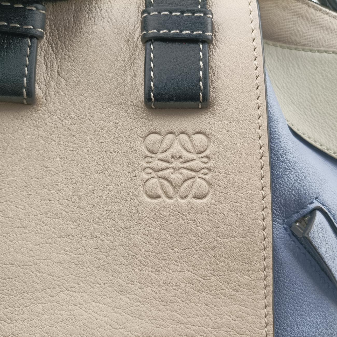 Hammock Light blue x gray x beige x black Leather 261911ハンモック ライトブルー×グレー×ベージュ×ブラック レザー 261911