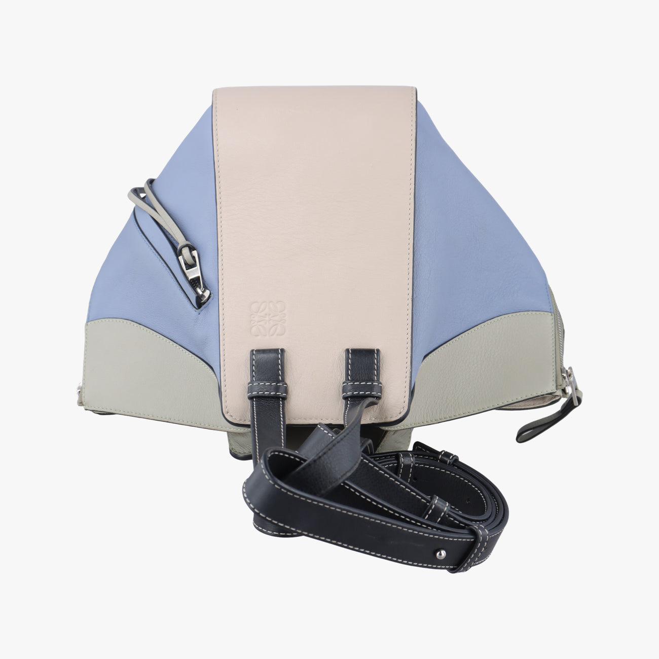 Hammock Light blue x gray x beige x black Leather 261911ハンモック ライトブルー×グレー×ベージュ×ブラック レザー 261911