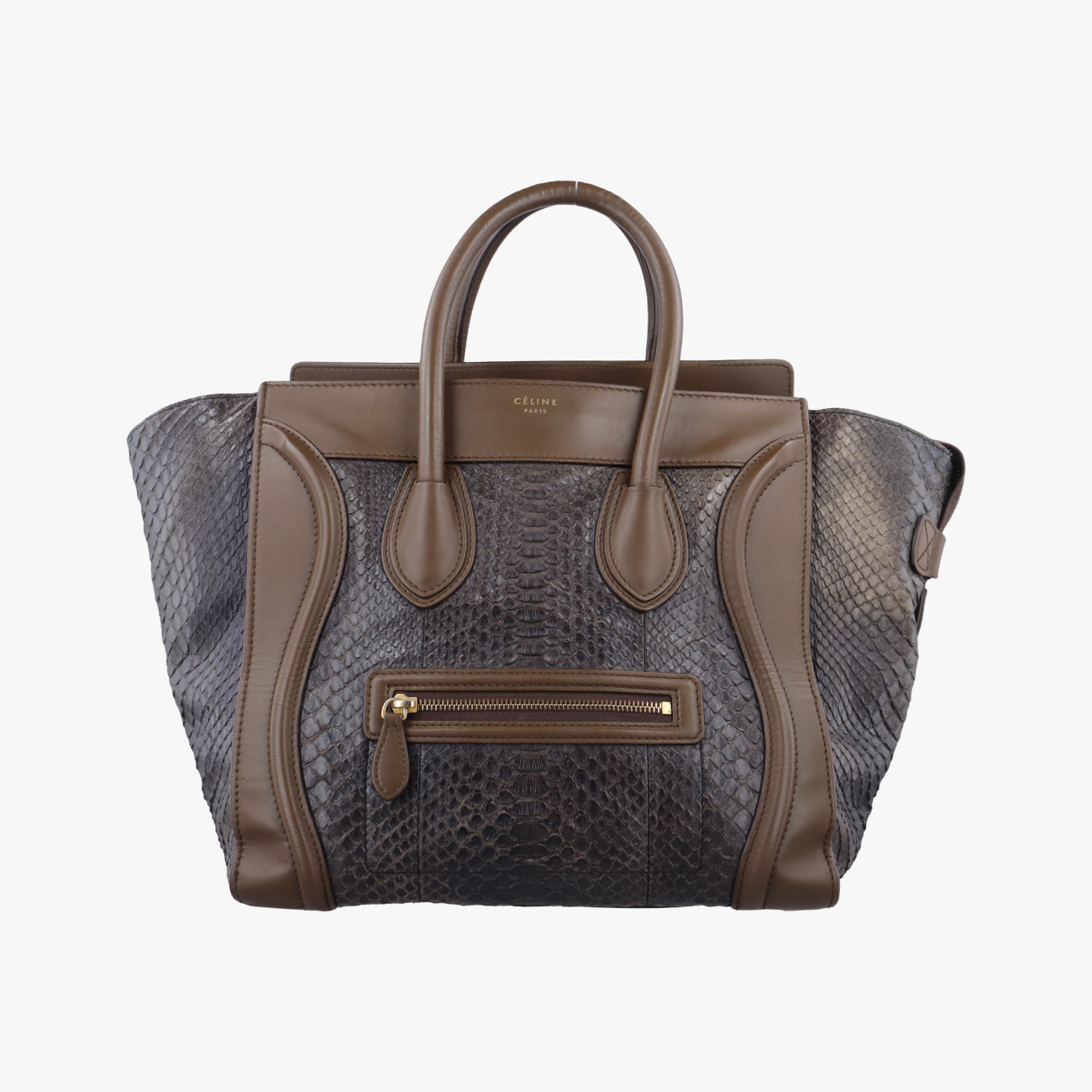 Luggage Mini Shopper Brown×Multicolour Leather×Snakeskin W-GA-0173ラゲージミニショッパー ブラウン×マルチカラー レザー×ヘビ革 W-GA-0173