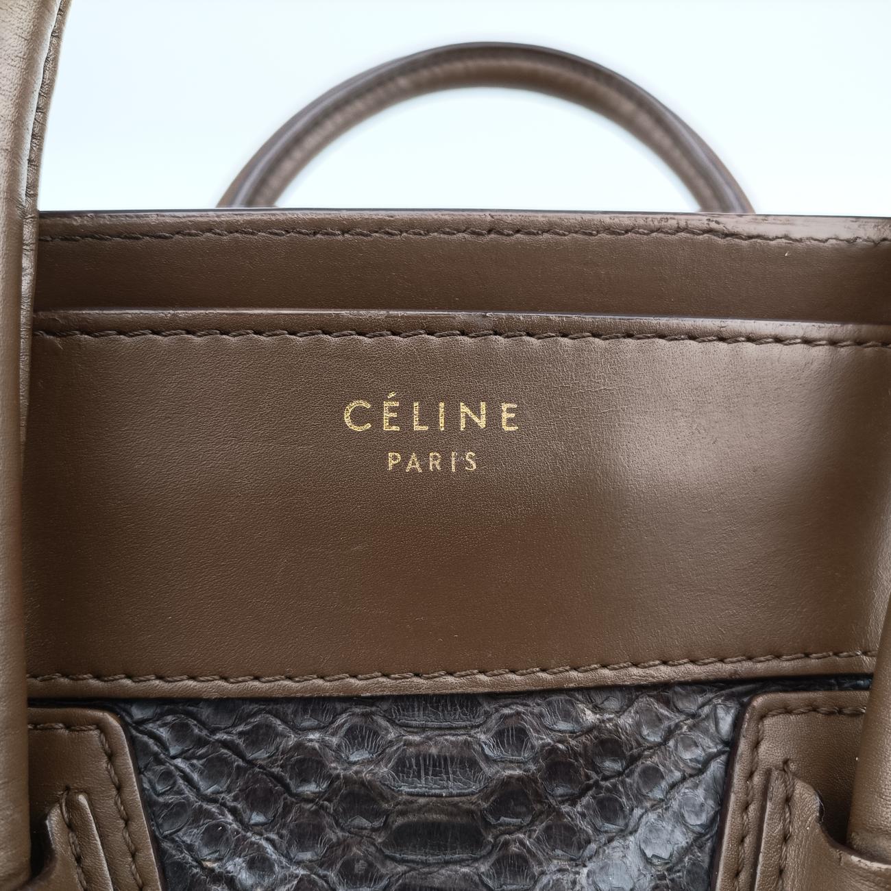 Luggage Mini Shopper Brown×Multicolour Leather×Snakeskin W-GA-0173ラゲージミニショッパー ブラウン×マルチカラー レザー×ヘビ革 W-GA-0173