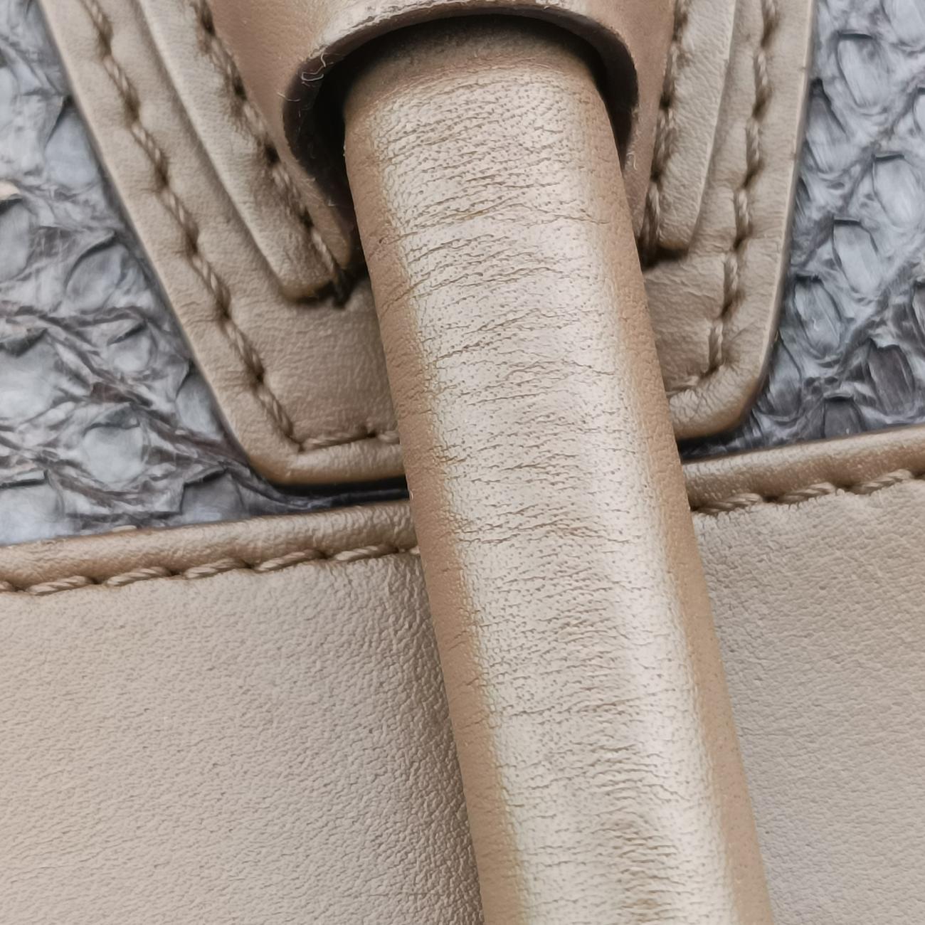 Luggage Mini Shopper Brown×Multicolour Leather×Snakeskin W-GA-0173ラゲージミニショッパー ブラウン×マルチカラー レザー×ヘビ革 W-GA-0173