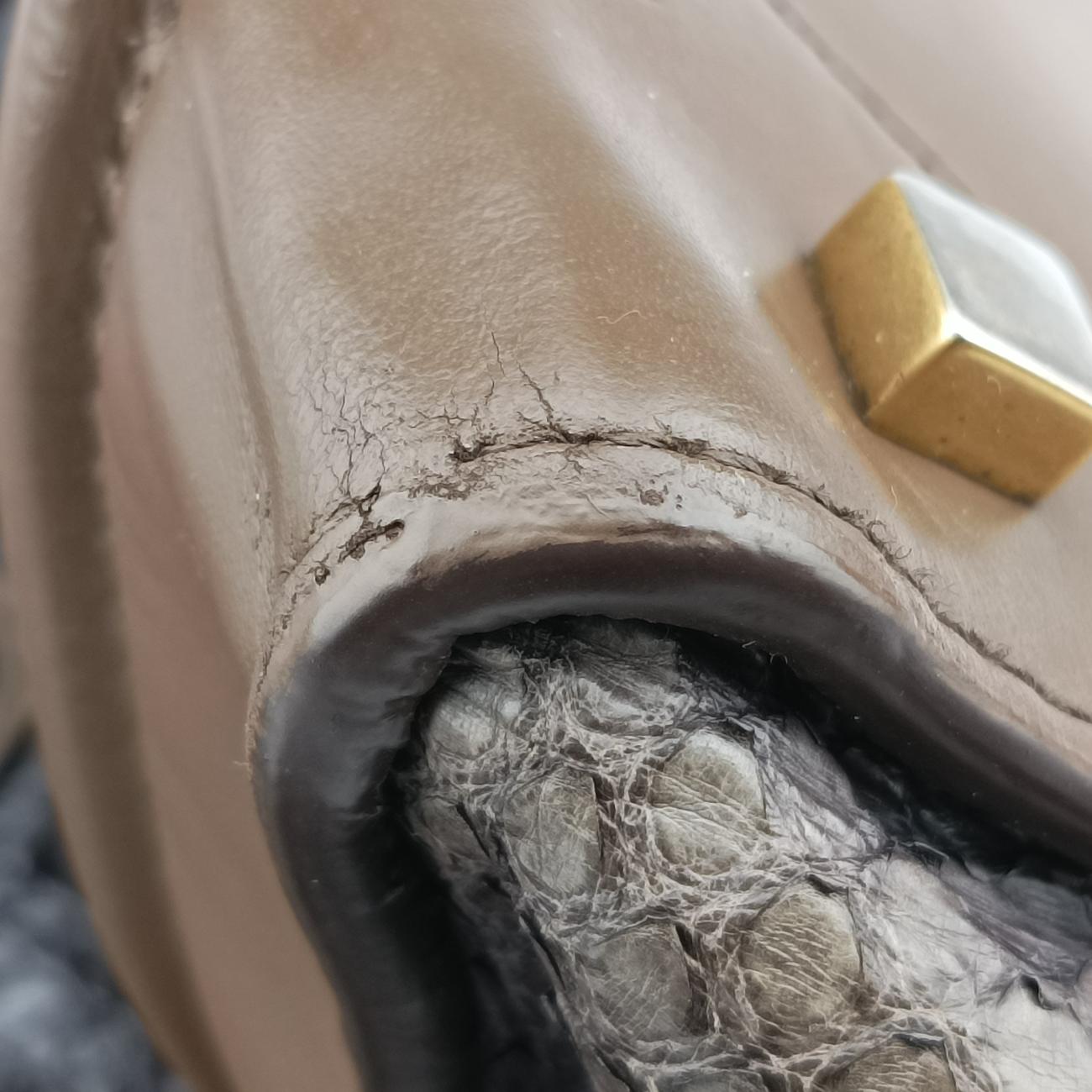 Luggage Mini Shopper Brown×Multicolour Leather×Snakeskin W-GA-0173ラゲージミニショッパー ブラウン×マルチカラー レザー×ヘビ革 W-GA-0173