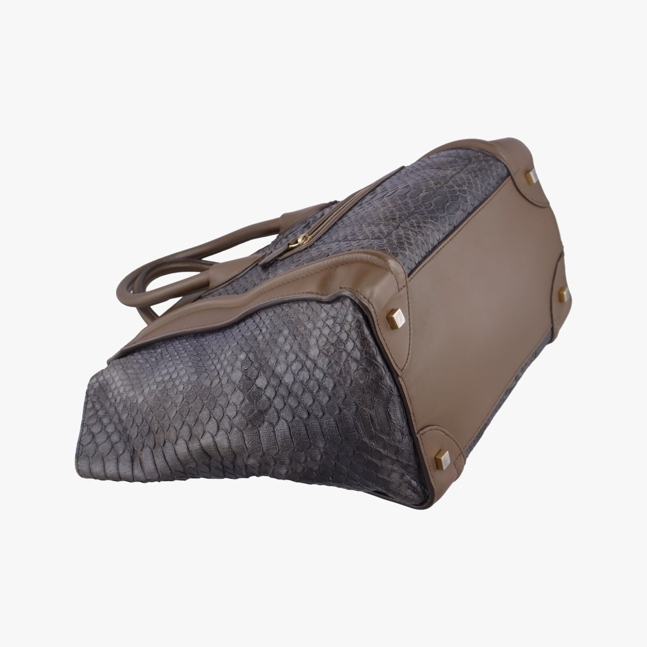 Luggage Mini Shopper Brown×Multicolour Leather×Snakeskin W-GA-0173ラゲージミニショッパー ブラウン×マルチカラー レザー×ヘビ革 W-GA-0173