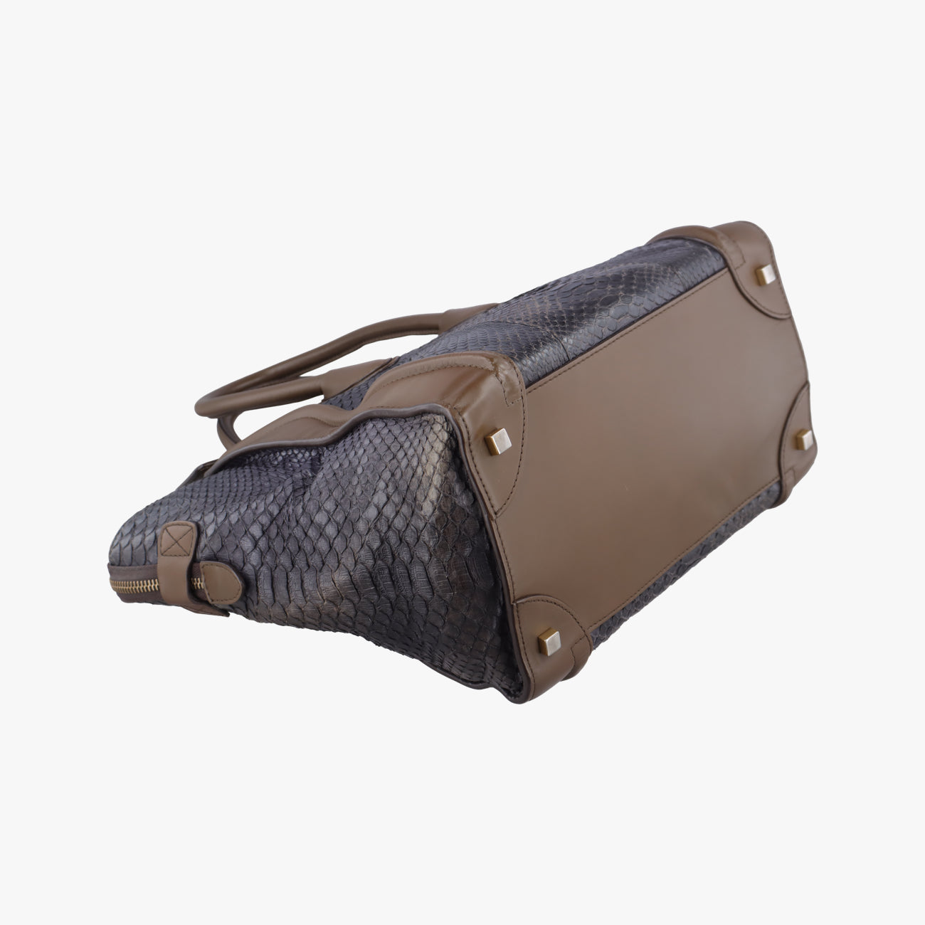 Luggage Mini Shopper Brown×Multicolour Leather×Snakeskin W-GA-0173ラゲージミニショッパー ブラウン×マルチカラー レザー×ヘビ革 W-GA-0173