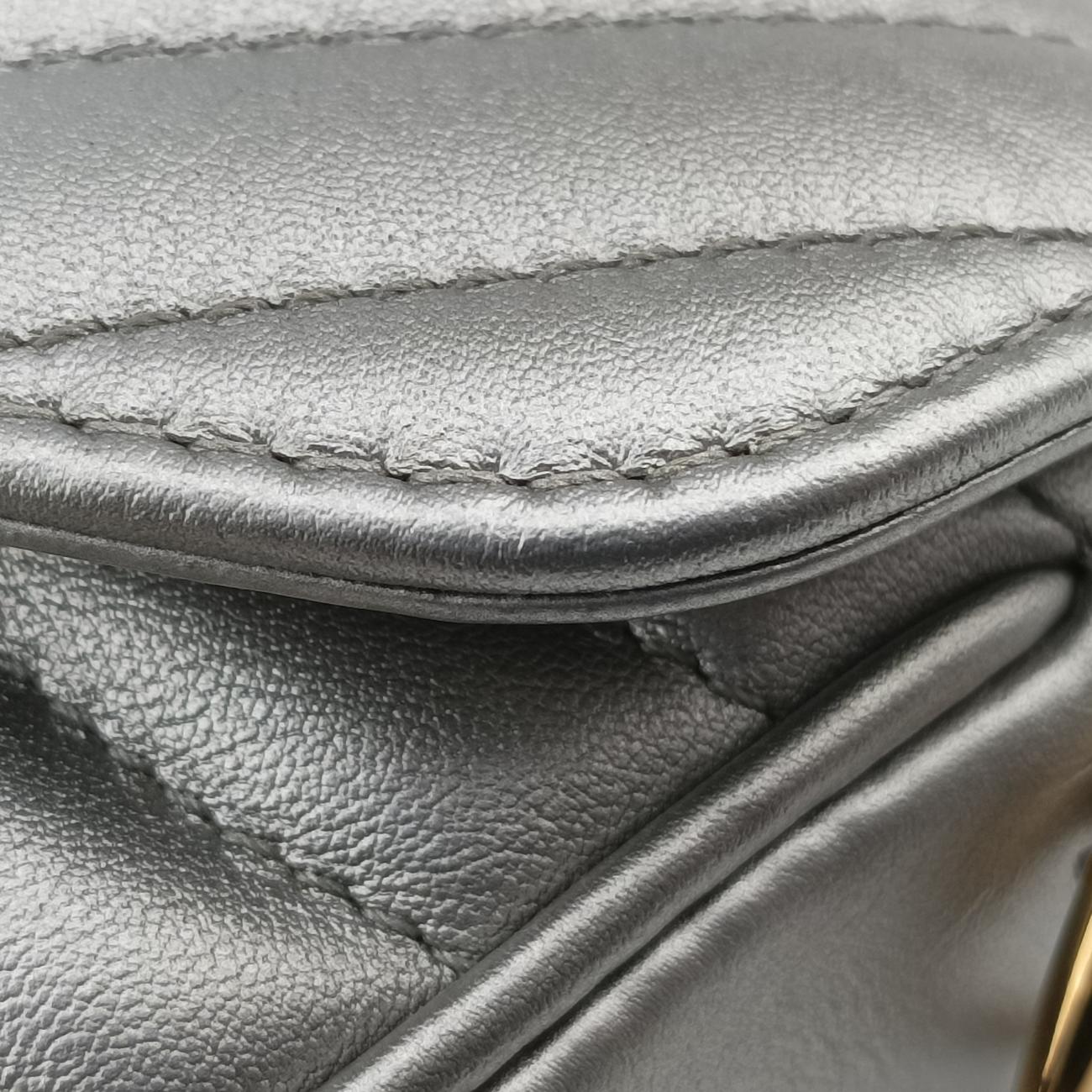 New Wave Multi Pochette Silver Leather M57864 ICチップニューウェーブ ミュルティ ポシェット シルバー レザー M57864 ICチップ