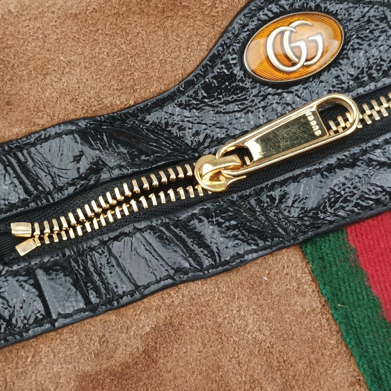 Ophidia Brown×black×Multicolour Suede x leather 573321 オフィディア ブラウン×ブラック×マルチカラー スエード×レザー 573321