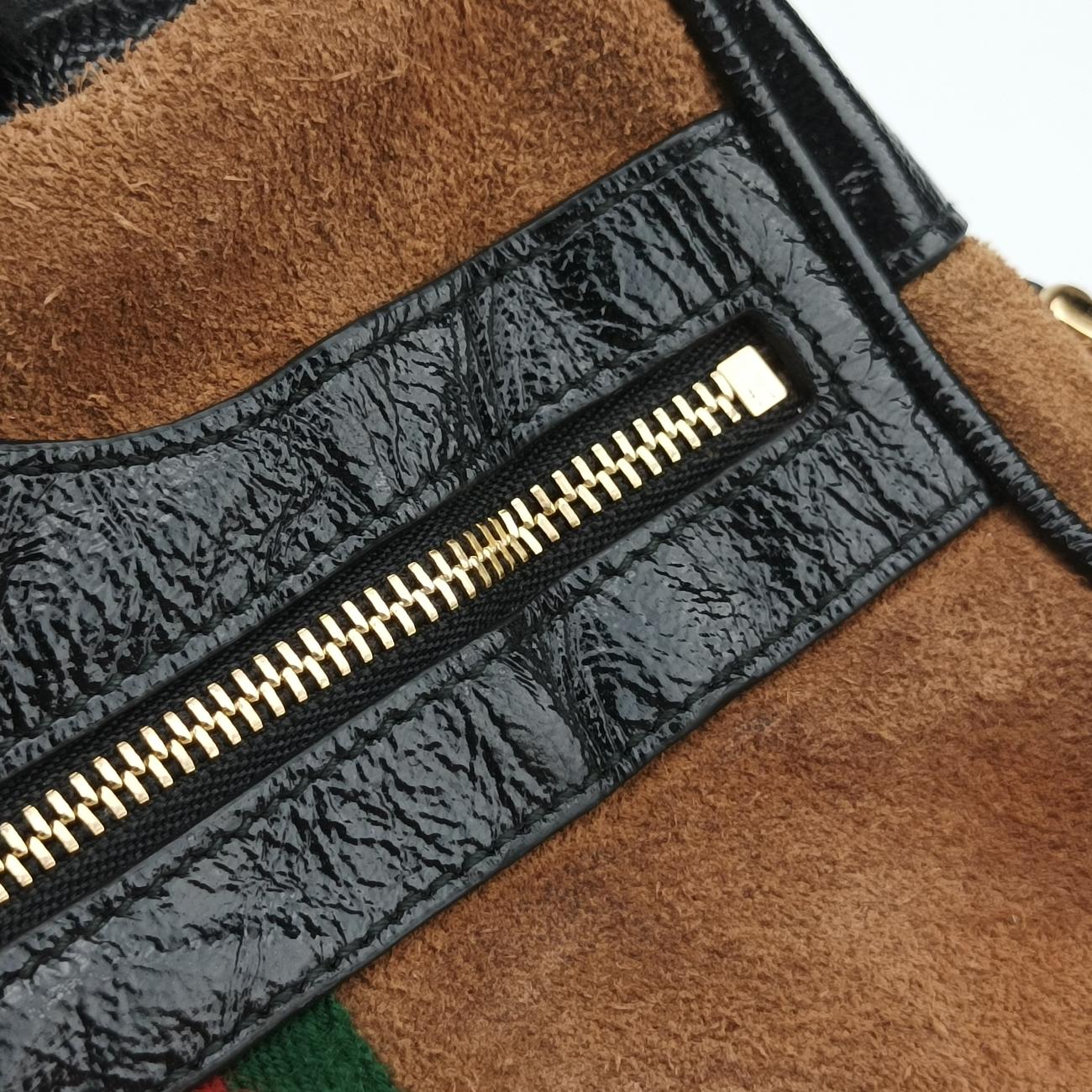 Ophidia Brown×black×Multicolour Suede x leather 573321 オフィディア ブラウン×ブラック×マルチカラー スエード×レザー 573321