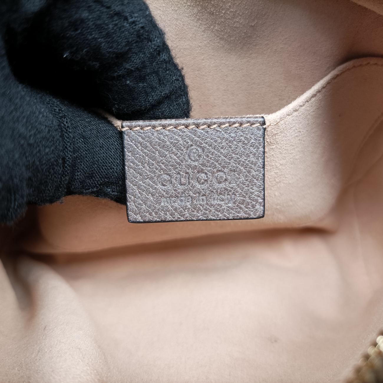 Ophidia brown×red×green PVC coated canvas x leather 517076 F026464730オフィディア ブラウン×レッド×グリーン PVCコーティングキャンバス×レザー 517076 F026464730