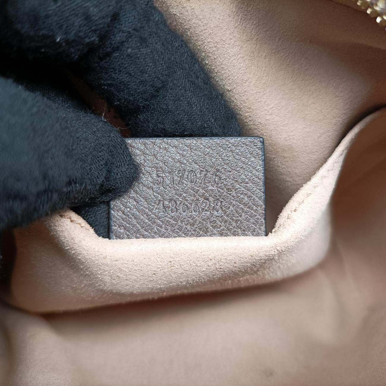 Ophidia brown×red×green PVC coated canvas x leather 517076 F026464730オフィディア ブラウン×レッド×グリーン PVCコーティングキャンバス×レザー 517076 F026464730