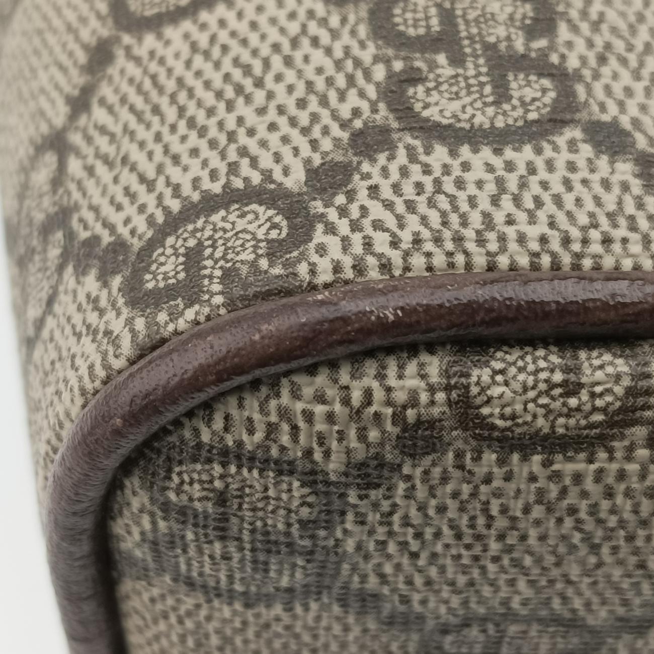 Ophidia brown×red×green PVC coated canvas x leather 517076 F026464730オフィディア ブラウン×レッド×グリーン PVCコーティングキャンバス×レザー 517076 F026464730