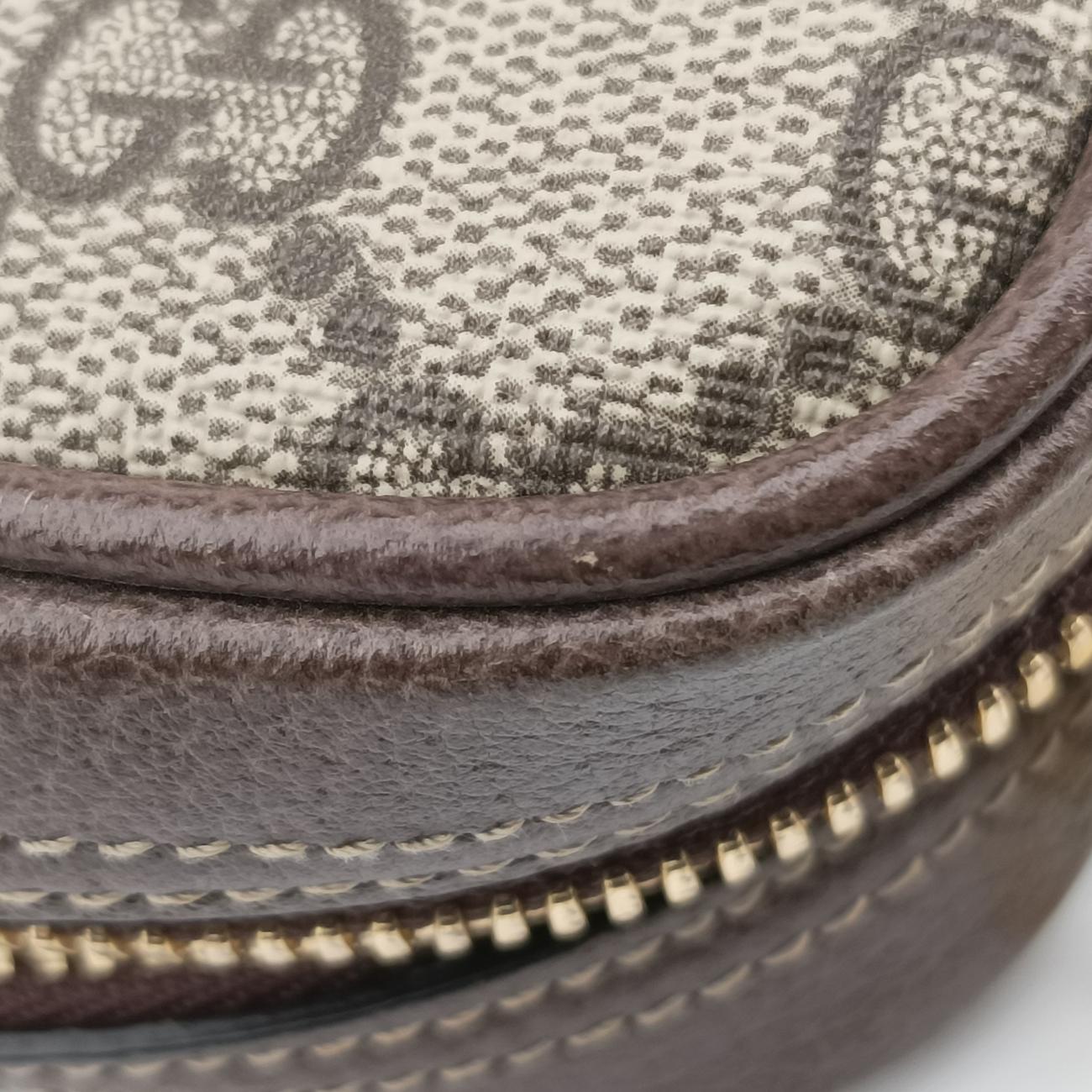 Ophidia brown×red×green PVC coated canvas x leather 517076 F026464730オフィディア ブラウン×レッド×グリーン PVCコーティングキャンバス×レザー 517076 F026464730