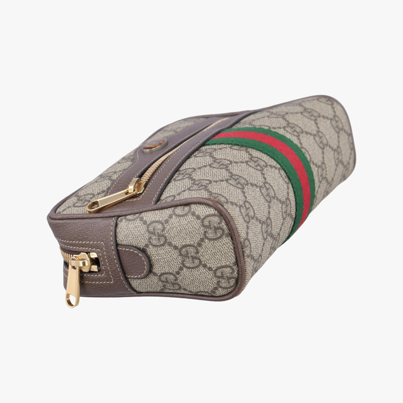 Ophidia brown×red×green PVC coated canvas x leather 517076 F026464730オフィディア ブラウン×レッド×グリーン PVCコーティングキャンバス×レザー 517076 F026464730