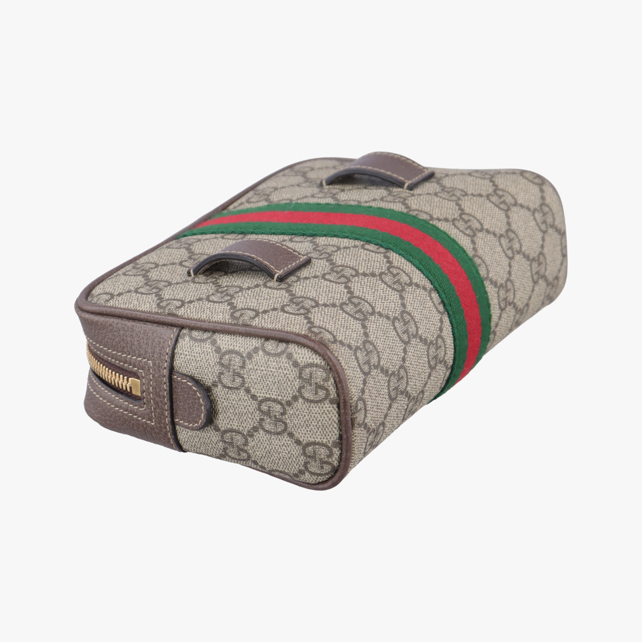 Ophidia brown×red×green PVC coated canvas x leather 517076 F026464730オフィディア ブラウン×レッド×グリーン PVCコーティングキャンバス×レザー 517076 F026464730