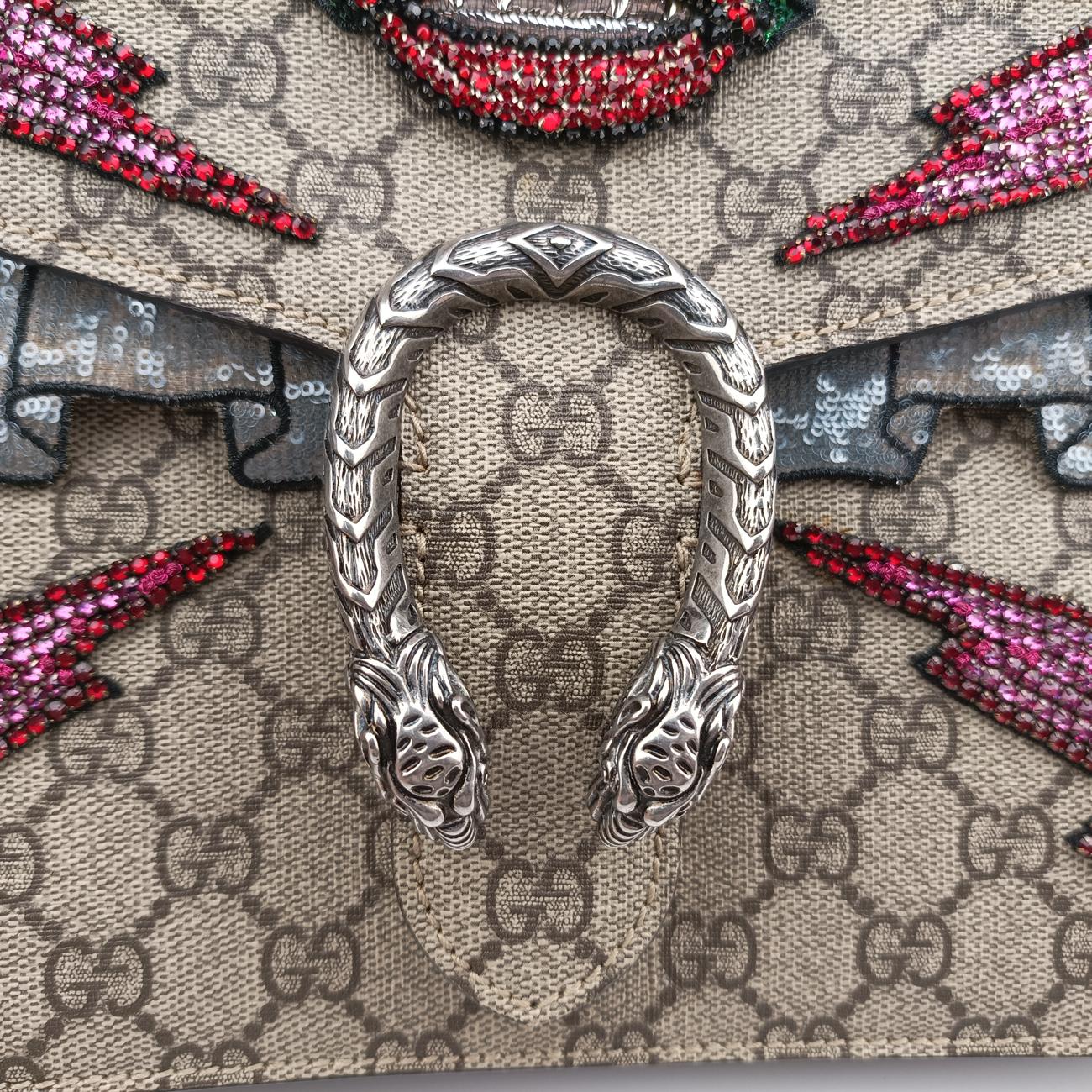 Dionysus Beige×Multicolour PVC coated canvas × suede 400235 G020777789ディオニュソス ベージュ×マルチカラー PVCコーティングキャンバス × スエード 400235 G020777789