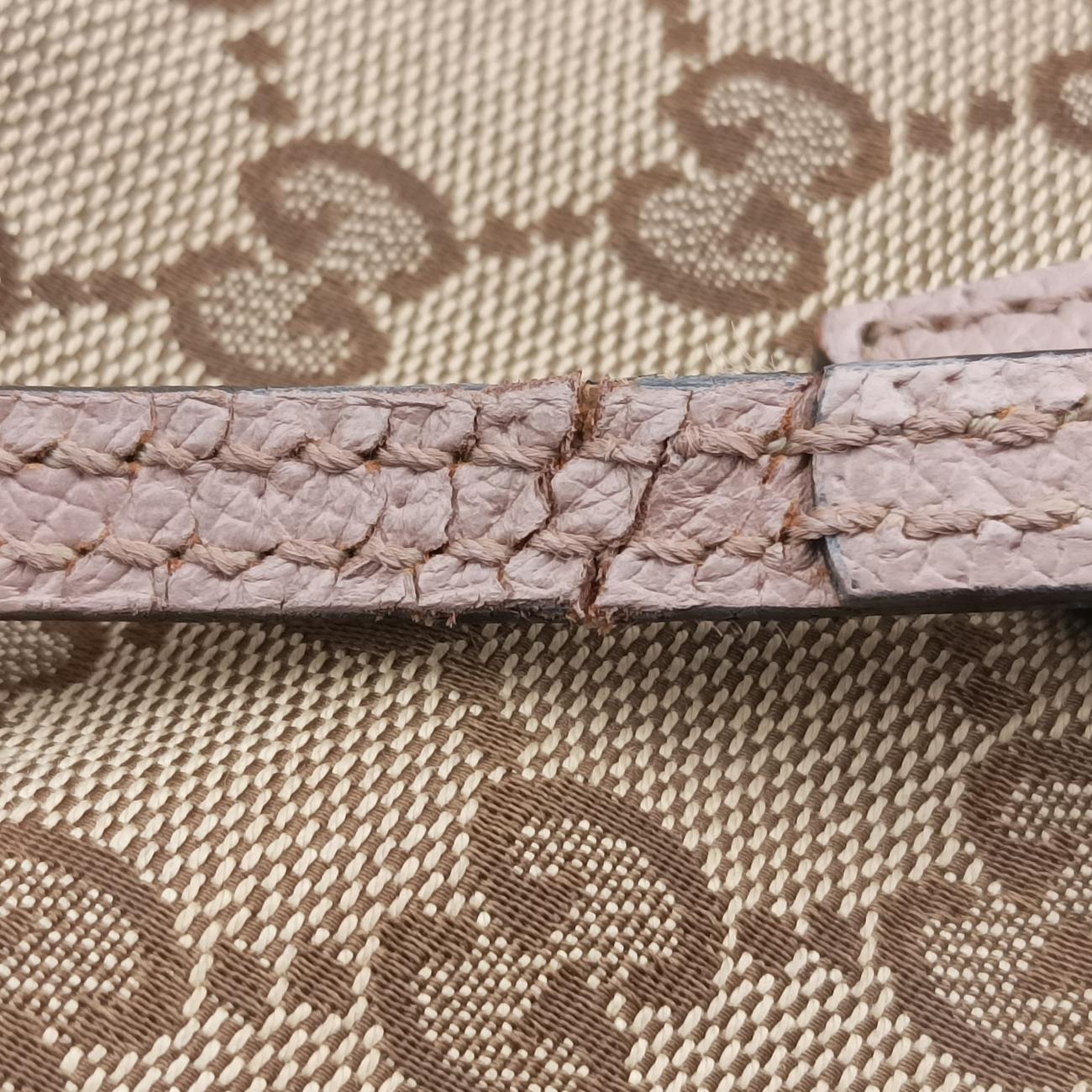 Guccissima Bree Beige×pink canvas x leather 323673 G015737322グッチシマ ブリー ベージュ×ピンク キャンバス×レザー 323673 G015737322