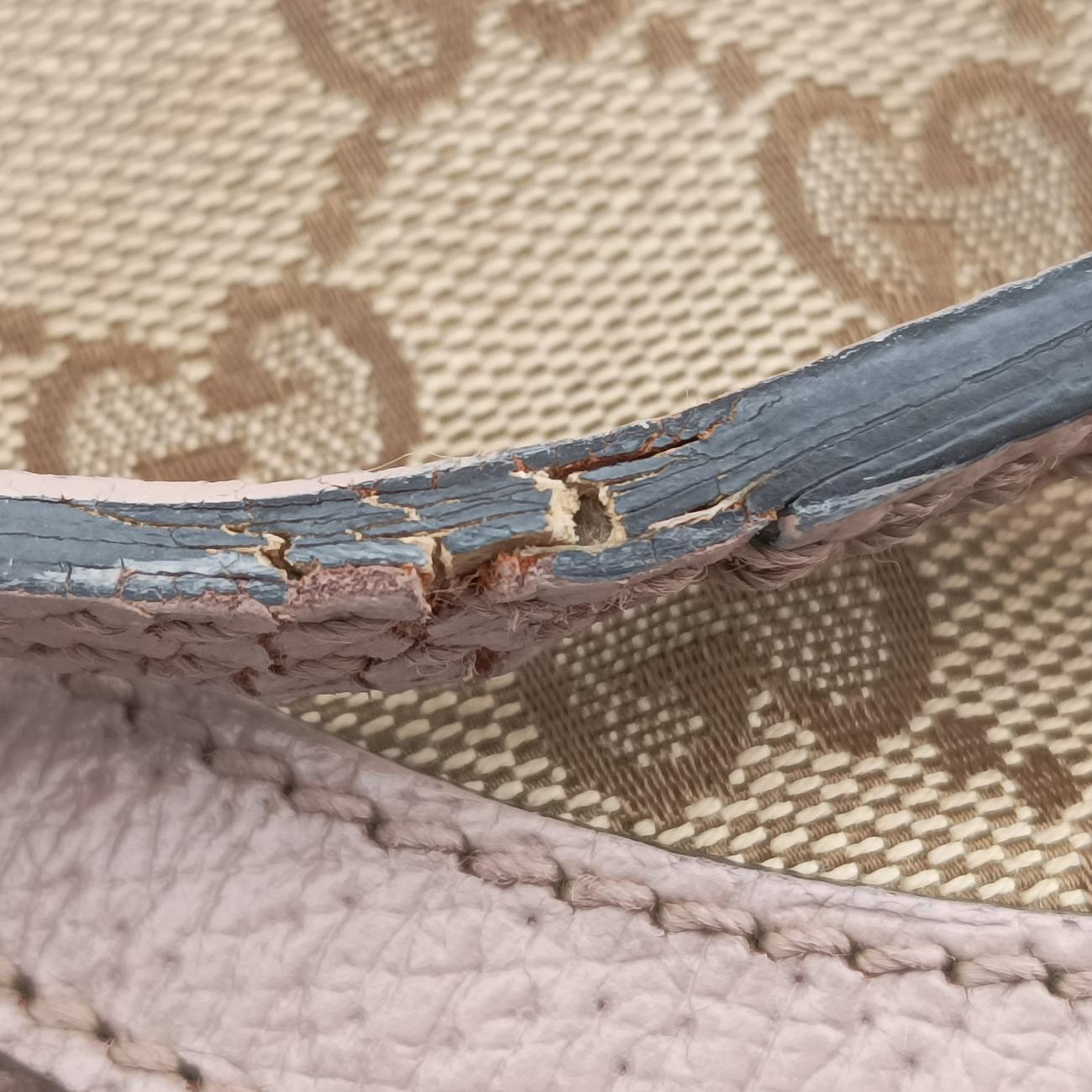 Guccissima Bree Beige×pink canvas x leather 323673 G015737322グッチシマ ブリー ベージュ×ピンク キャンバス×レザー 323673 G015737322