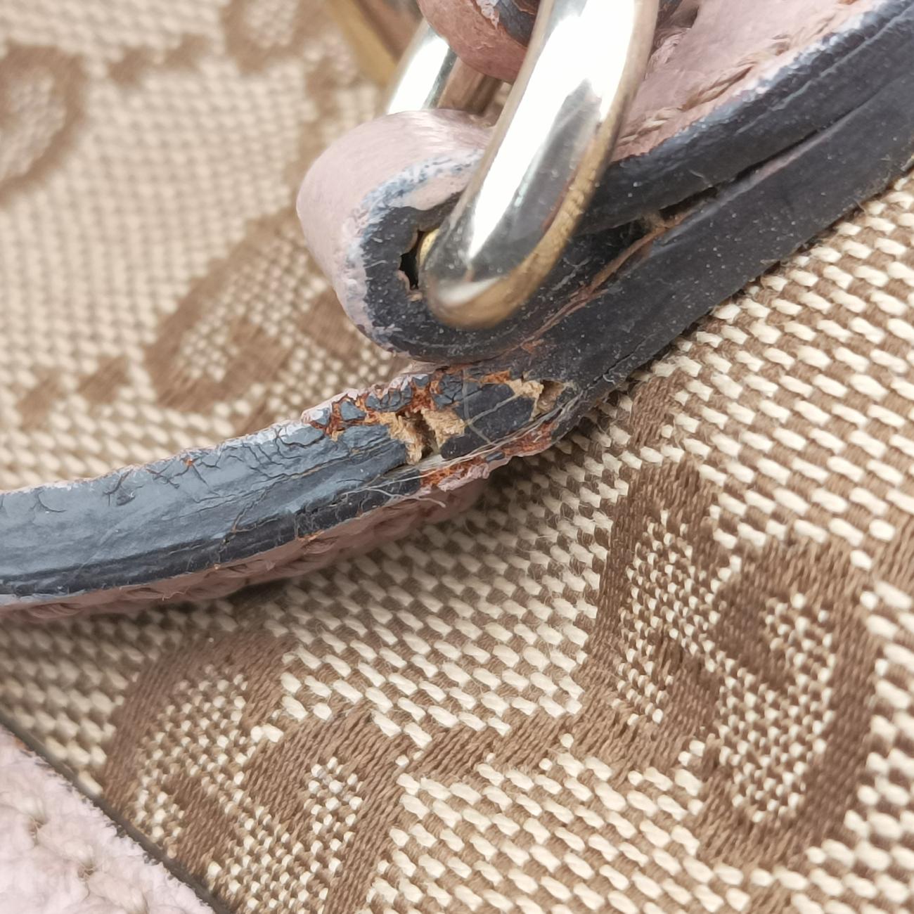 Guccissima Bree Beige×pink canvas x leather 323673 G015737322グッチシマ ブリー ベージュ×ピンク キャンバス×レザー 323673 G015737322