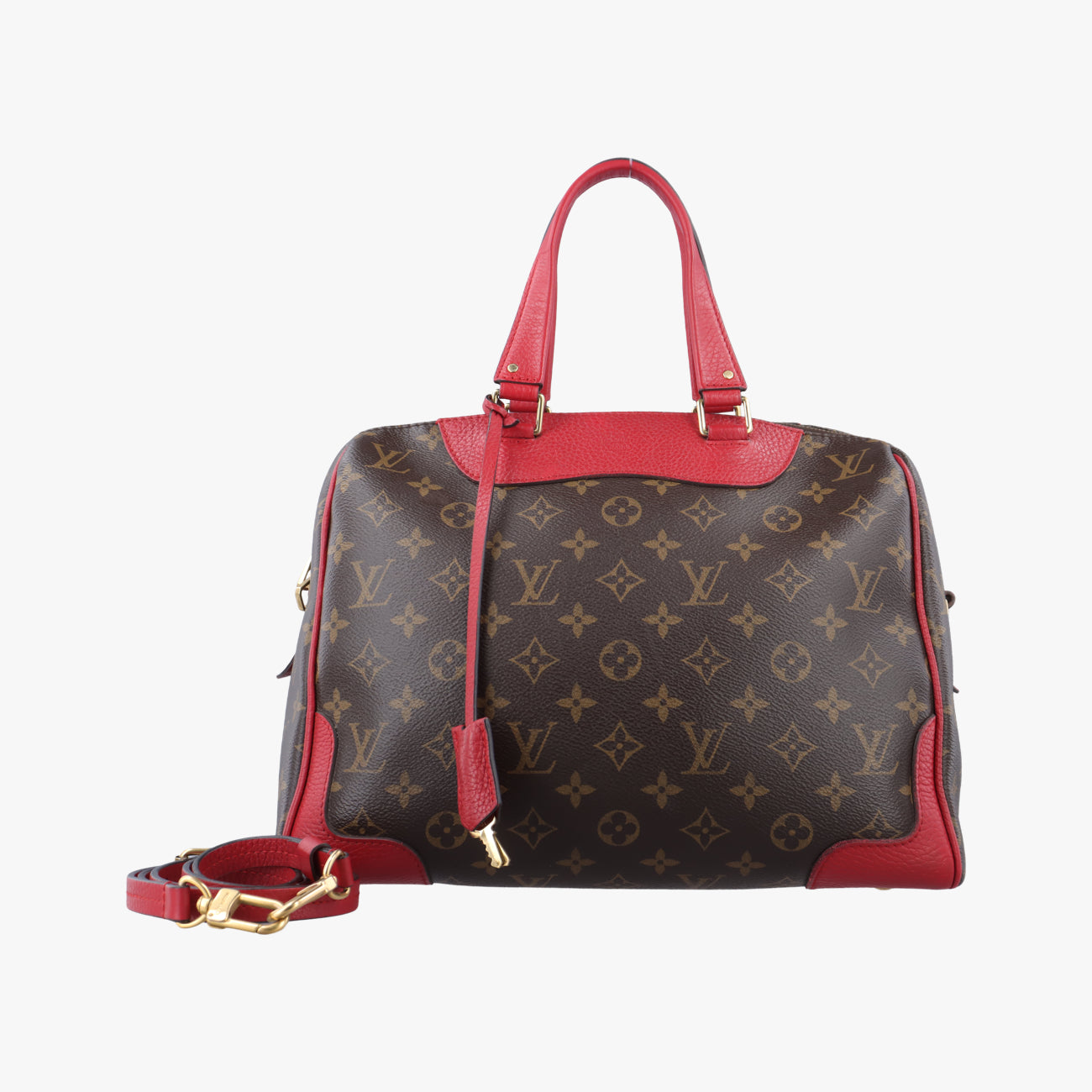 RETIRO PM brown×COQUELICOT Monogram Canvas×calf leather M50057 AH2175レティーロPM モノグラム/ブラウン系×コクリコ モノグラムキャンバス×カーフレザー M50057 AH2175