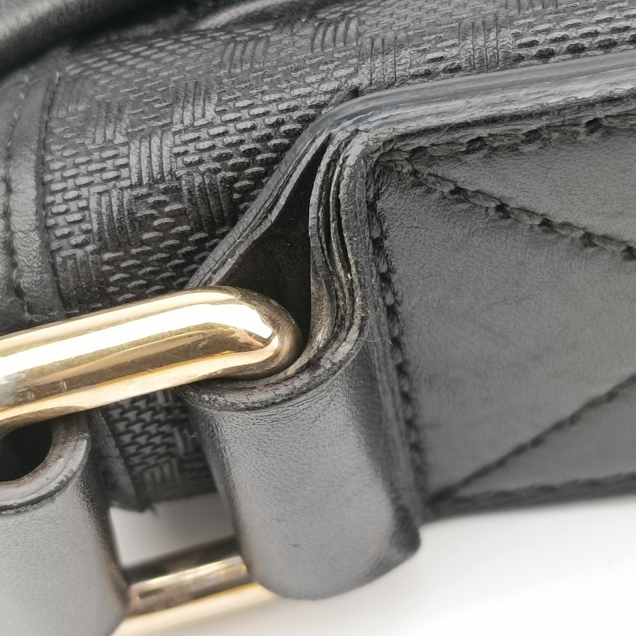 Guccissima Messenger Black Leather 223665 G8620254グッチッシマ メッセンジャー ブラック レザー 223665 G8620254