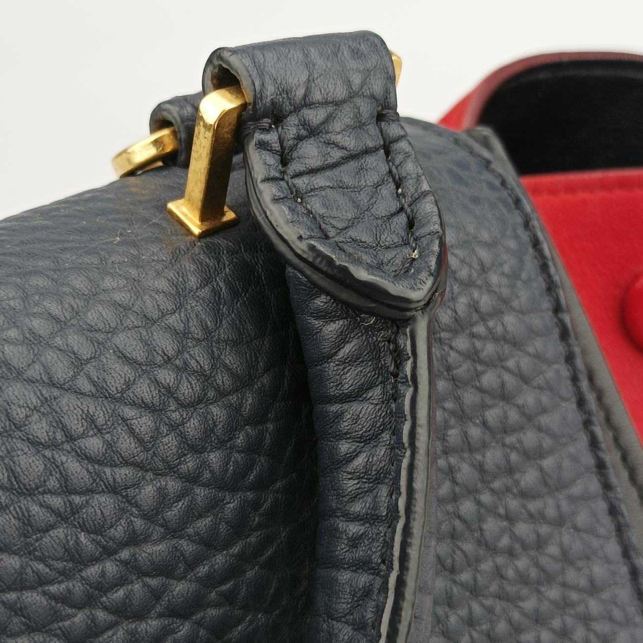 Trapèze Red x black x blue leather S-CU-3185トラペーズ レッド×ブラック×ブルー レザー S-CU-3185