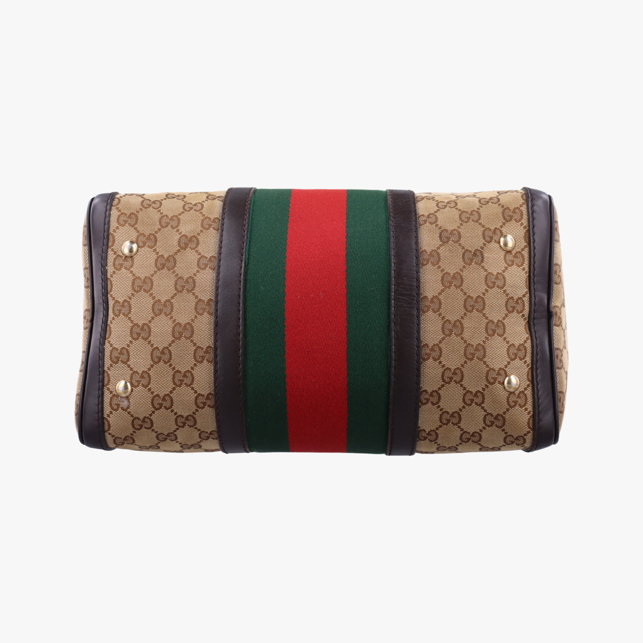 Sherry Line Brown x Beige x Red x Green canvas x leather 247205 G7552633シェリーライン ブラウン×ベージュ×レッド×グリーン キャンバス×レザー 247205 G7552633