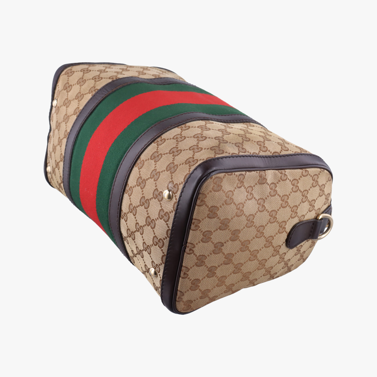 Sherry Line Brown x Beige x Red x Green canvas x leather 247205 G7552633シェリーライン ブラウン×ベージュ×レッド×グリーン キャンバス×レザー 247205 G7552633