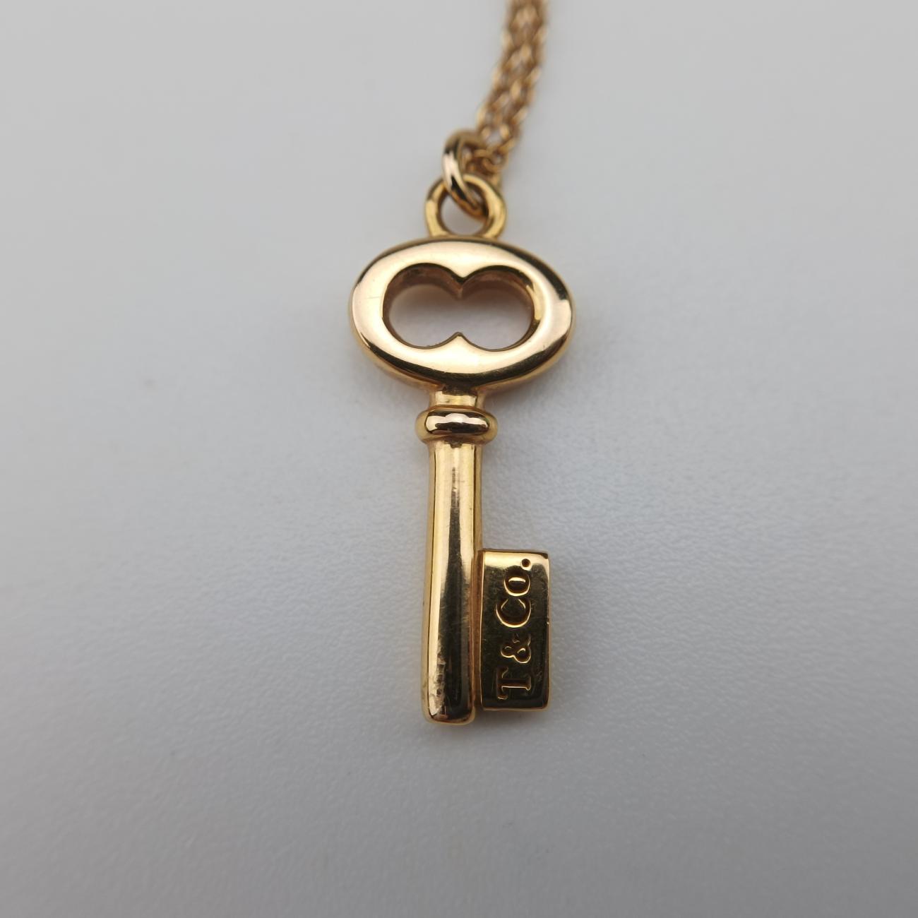Oval Key Pendant Golden AU750 オーバルキー ペンダント ゴールド AU750