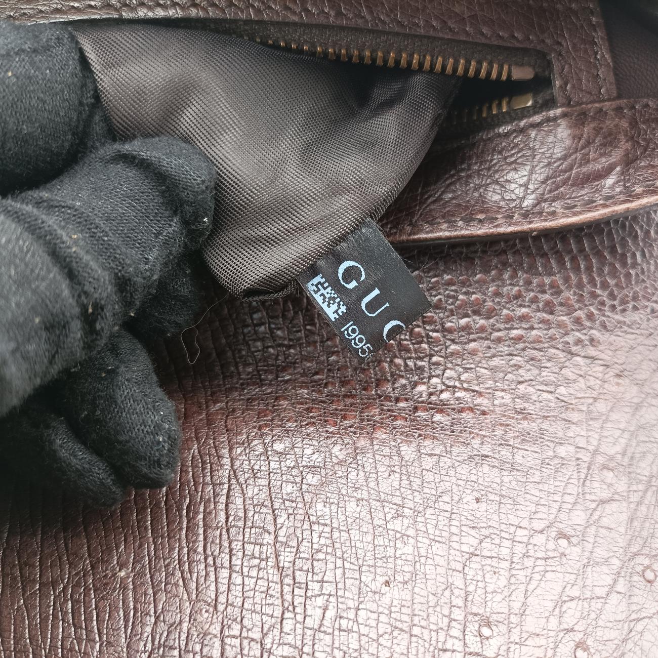 1973 Double G Brown Ostrich Leather 251820 I99565191973 ダブルG ブラウン オーストリッチ 251820 I9956519