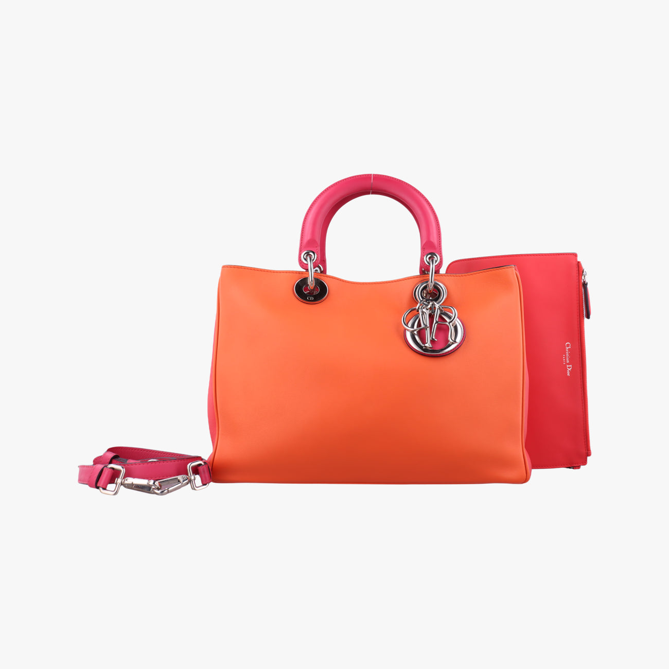 Diorissimo Orange×Pink Leather 19-MA-0123ディオリッシモ オレンジ×ピンク レザー 19-MA-0123