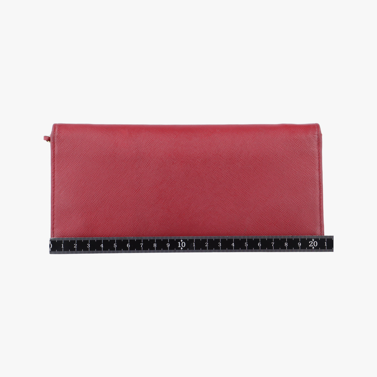 Metal Wallet on Chain Cornflower Clutch Red Saffiano Leather 1MT290 224メタル ウォレット オン チェーン コーンフラワー クラッチ レッド サフィアーノレザー 1MT290 224
