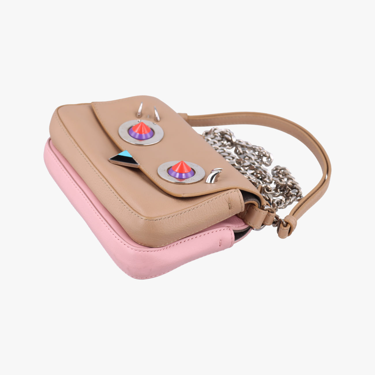 Micro Monster Double Baguette Beige Leather 8M0371 8M0371-SL-2-178-10429マイクロモンスター ダブルバゲット ベージュ レザー 8M0371 8M0371-SL-2-178-10429