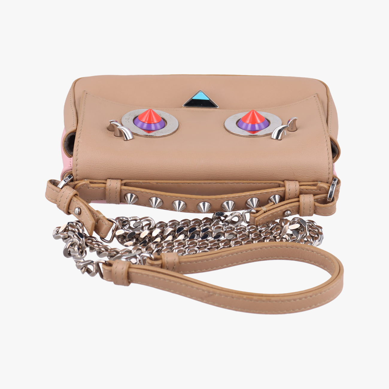 Micro Monster Double Baguette Beige Leather 8M0371 8M0371-SL-2-178-10429マイクロモンスター ダブルバゲット ベージュ レザー 8M0371 8M0371-SL-2-178-10429