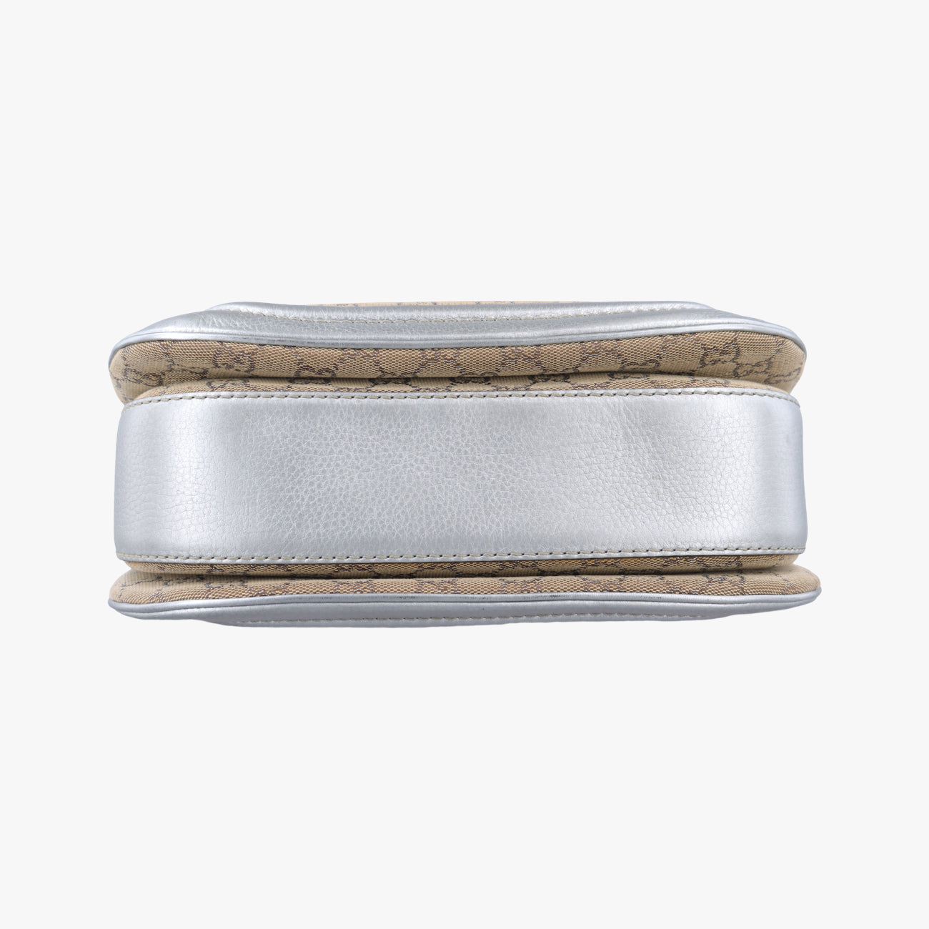 New Bamboo Beige×Silver canvas x leather 254884 G8022996ニューバンブー ベージュ×シルバー キャンバス×レザー 254884 G8022996