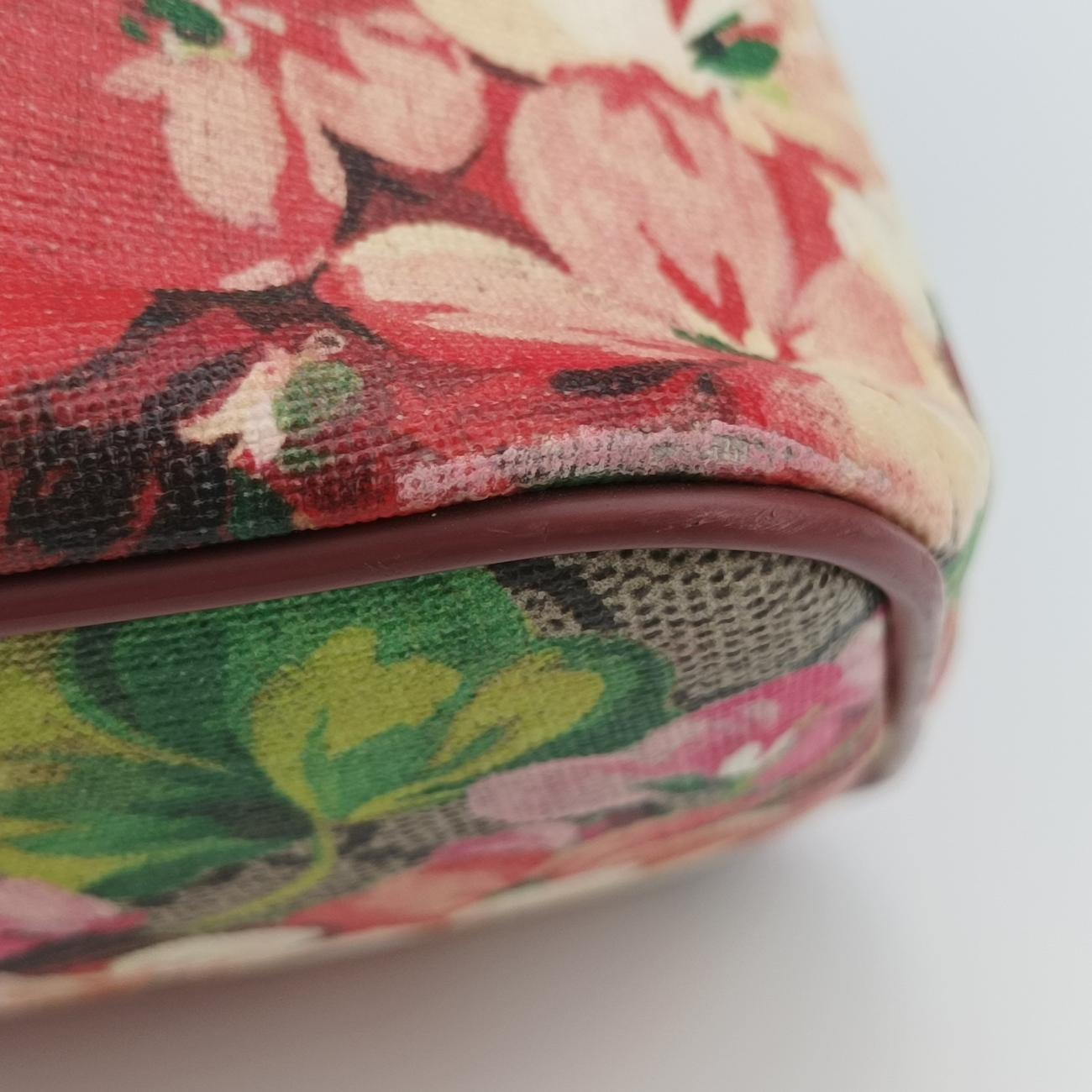 GG Blooms beige×Multicolour PVC coated canvas x leather 429019 E020111527GGブルームス ベージュ×マルチカラー PVCコーティングキャンバス×レザー 429019 E020111527