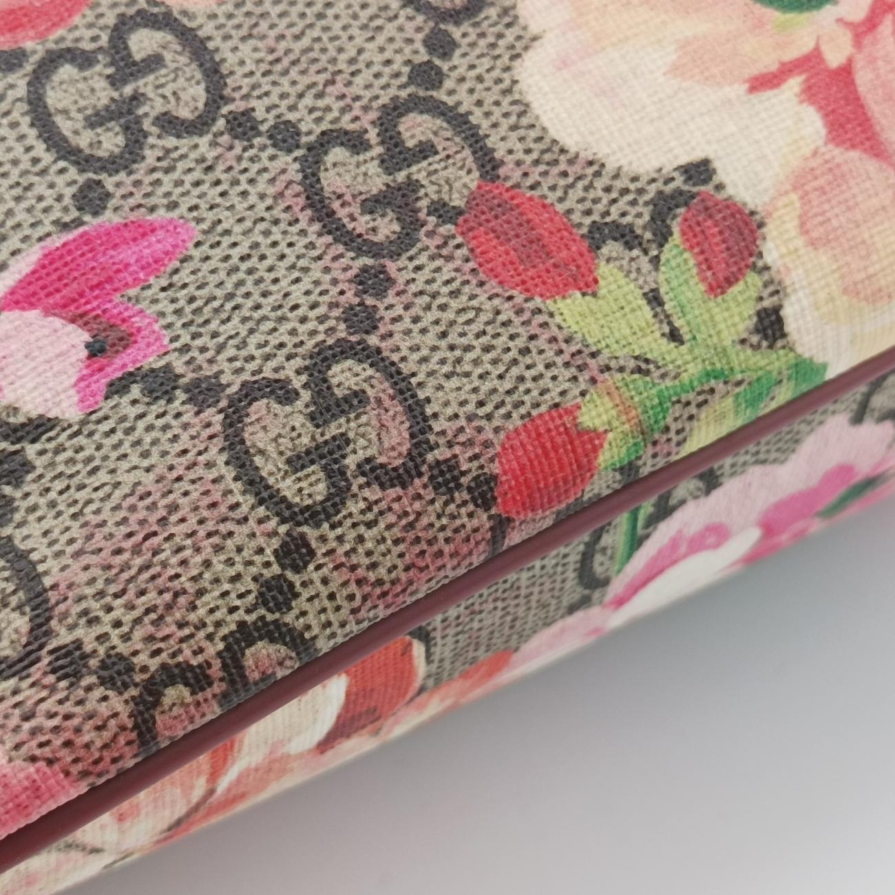 GG Blooms beige×Multicolour PVC coated canvas x leather 429019 E020111527GGブルームス ベージュ×マルチカラー PVCコーティングキャンバス×レザー 429019 E020111527