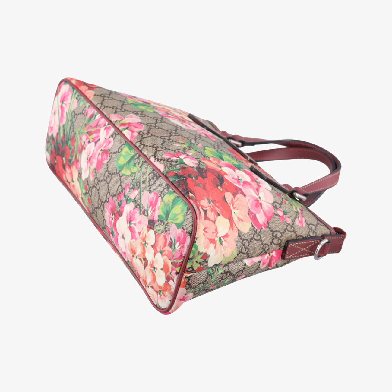 GG Blooms beige×Multicolour PVC coated canvas x leather 429019 E020111527GGブルームス ベージュ×マルチカラー PVCコーティングキャンバス×レザー 429019 E020111527