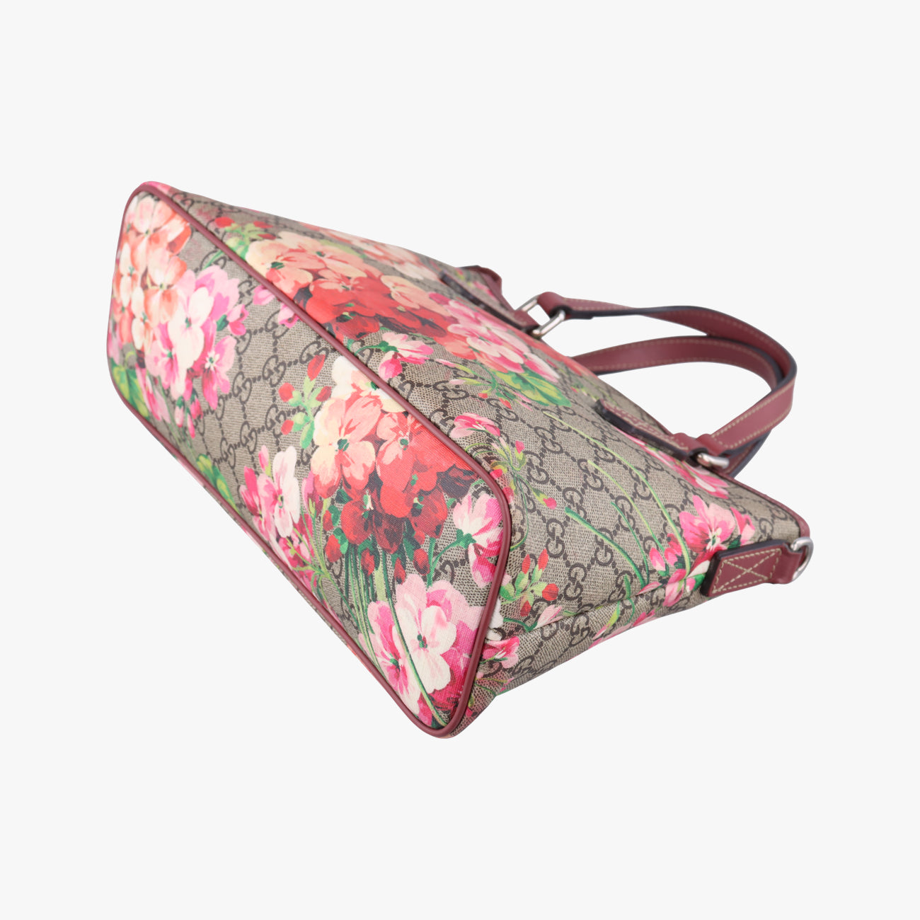 GG Blooms beige×Multicolour PVC coated canvas x leather 429019 E020111527GGブルームス ベージュ×マルチカラー PVCコーティングキャンバス×レザー 429019 E020111527