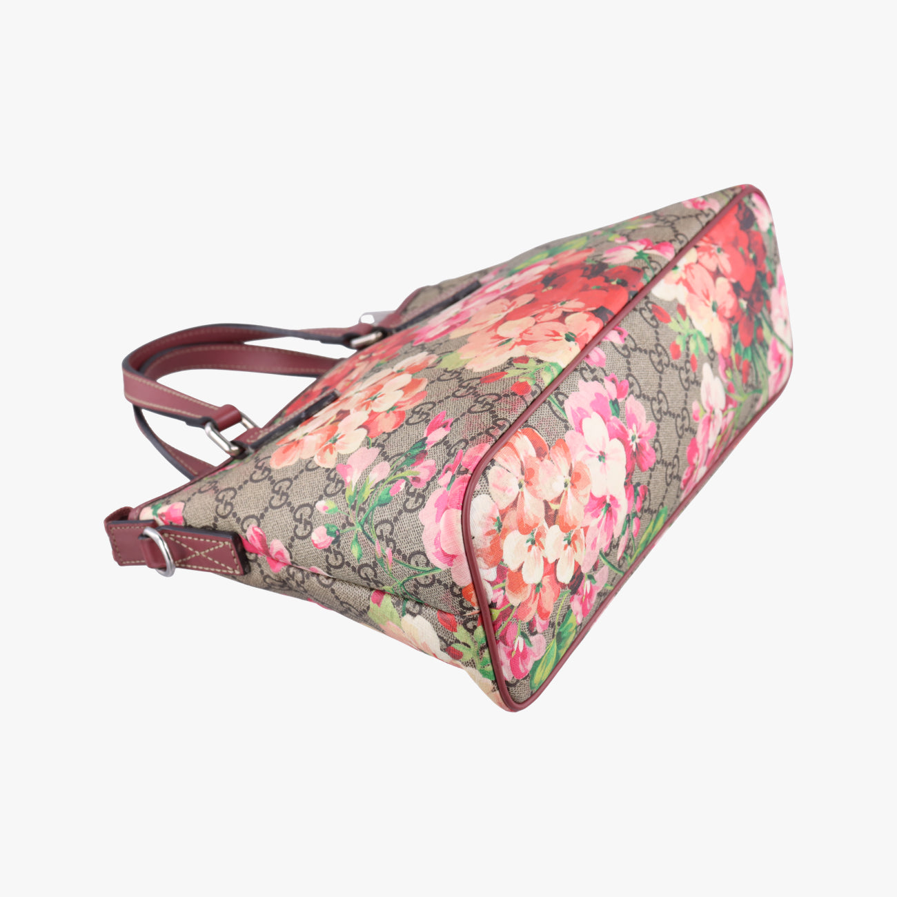 GG Blooms beige×Multicolour PVC coated canvas x leather 429019 E020111527GGブルームス ベージュ×マルチカラー PVCコーティングキャンバス×レザー 429019 E020111527