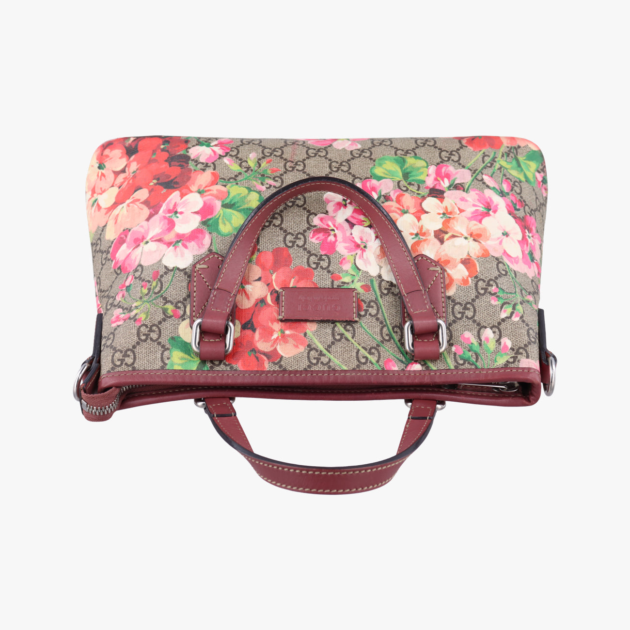 GG Blooms beige×Multicolour PVC coated canvas x leather 429019 E020111527GGブルームス ベージュ×マルチカラー PVCコーティングキャンバス×レザー 429019 E020111527