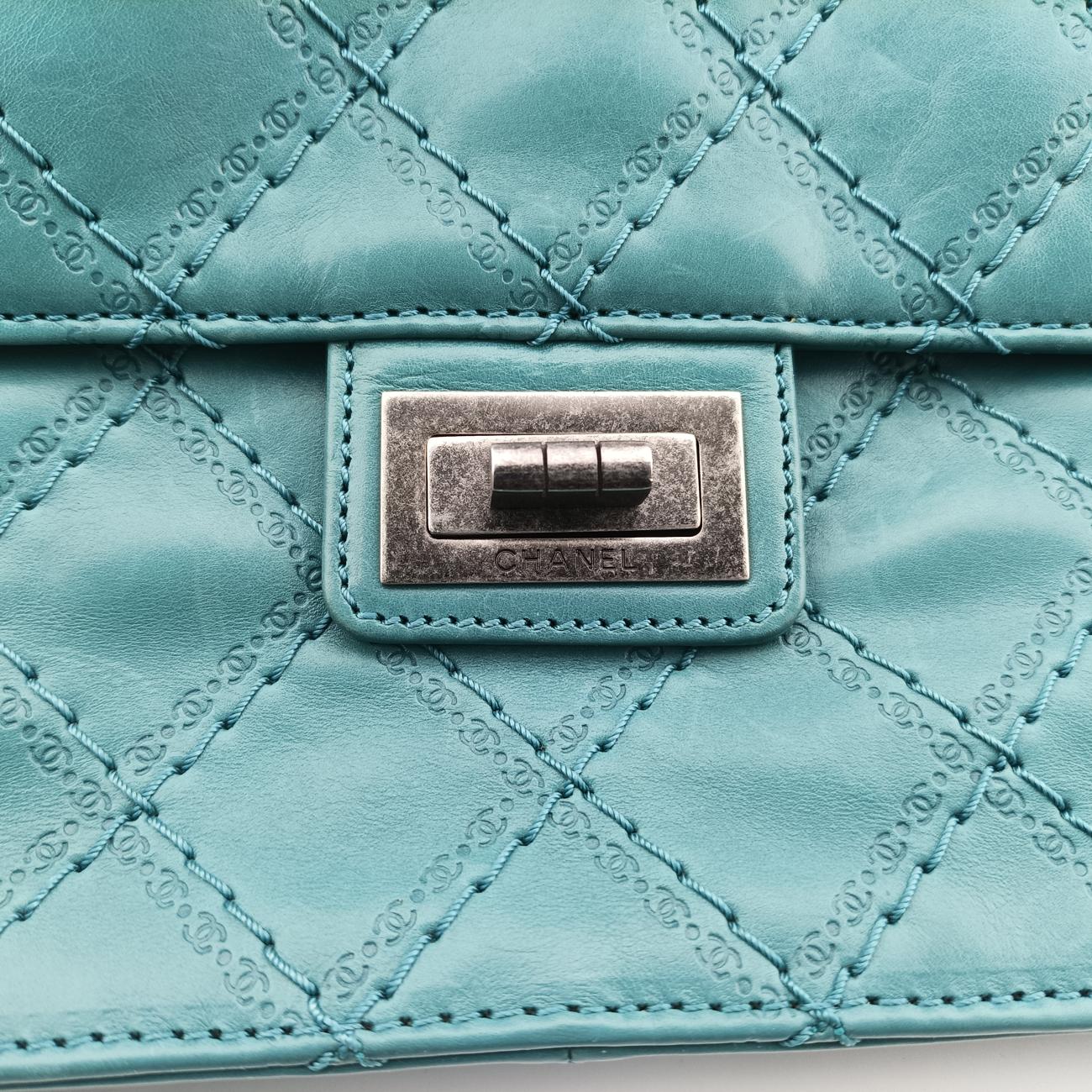 2.55 Matelasse Blue Leather A66985 160703882.55 マトラッセ ブルー レザー A66985 16070388