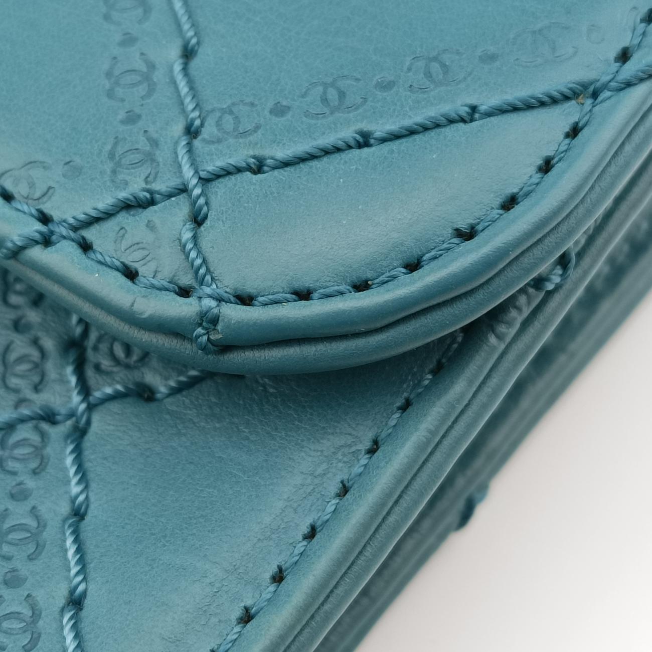 2.55 Matelasse Blue Leather A66985 160703882.55 マトラッセ ブルー レザー A66985 16070388