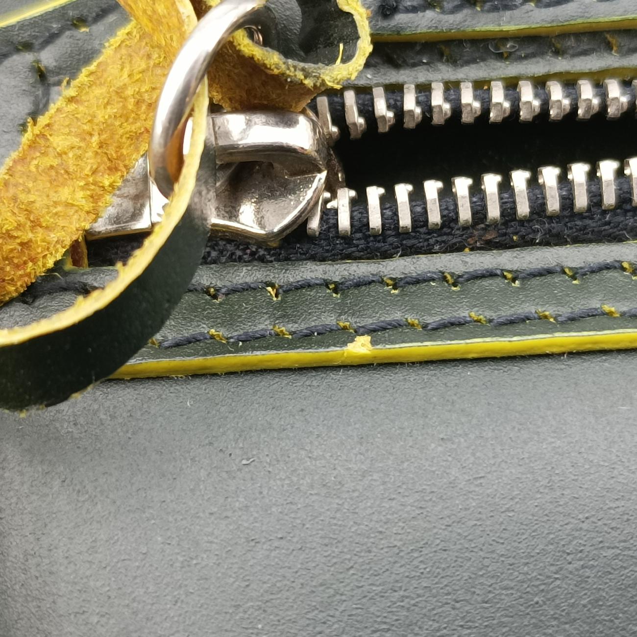 Paper A6 Tote Green×Yellow Leather 357333.4075.F.002123ペーパー A6 トート グリーン×イエロー レザー 357333.4075.F.002123