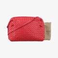 NODINI Intrecciato Red lambskin B02548720Vノディーニ イントレチャート レッド ラムスキン B02548720V