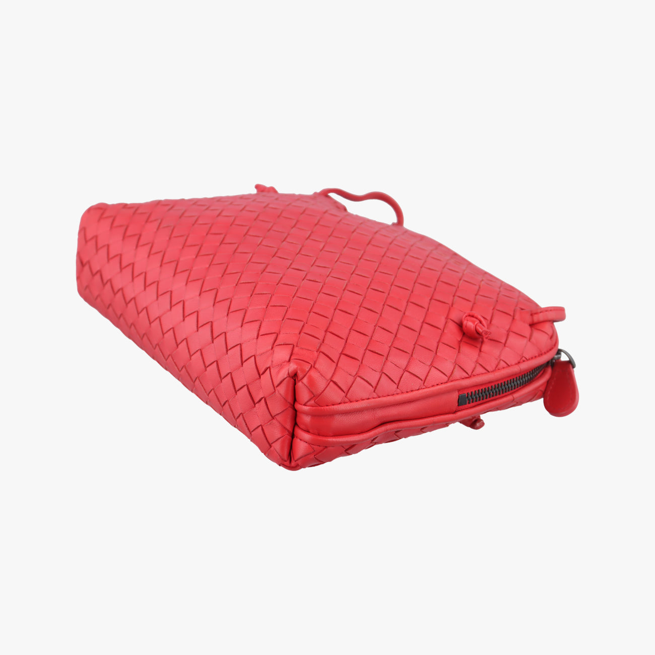 NODINI Intrecciato Red lambskin B02548720Vノディーニ イントレチャート レッド ラムスキン B02548720V