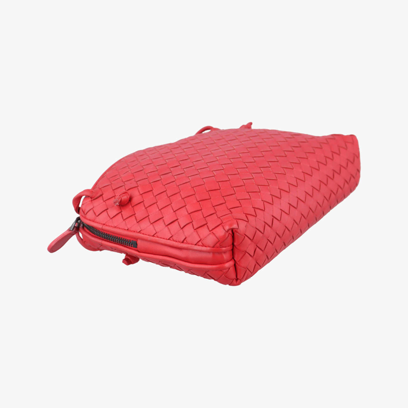 NODINI Intrecciato Red lambskin B02548720Vノディーニ イントレチャート レッド ラムスキン B02548720V