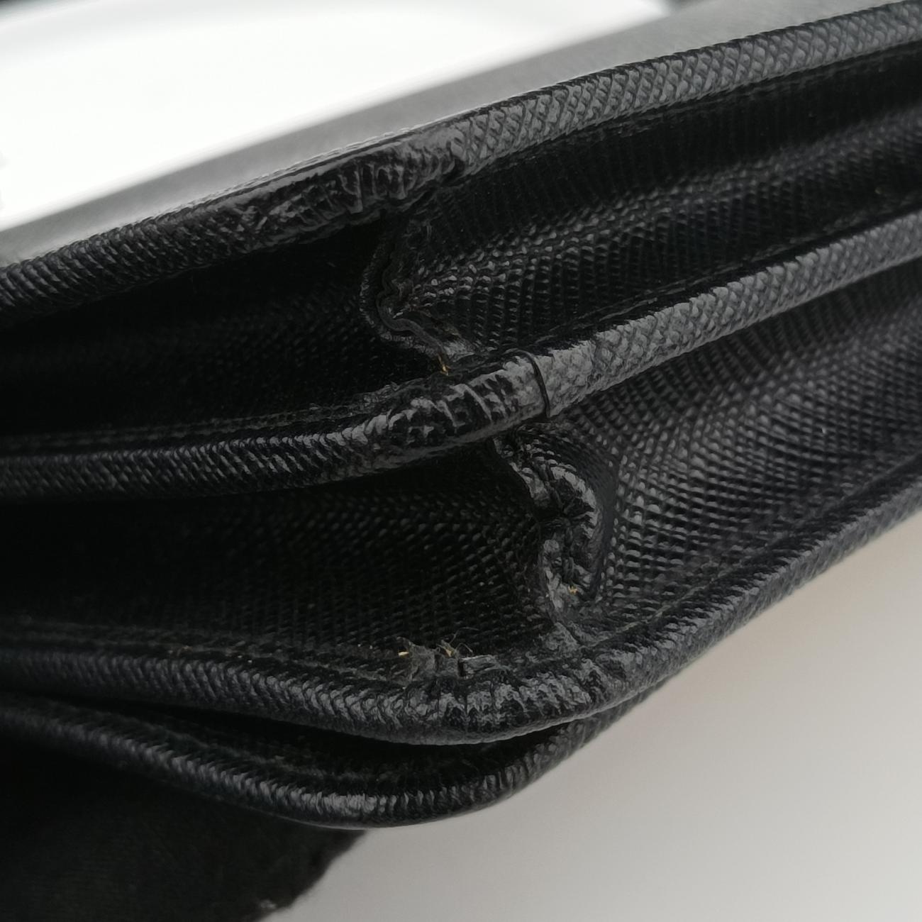 Robot LogoBlackSaffiano Leather62ロボットロゴブラックサフィアーノレザー62