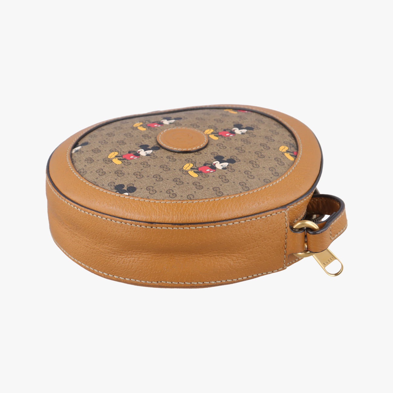 DISNEY Collaboration Mickey Mouse Multicolour PVC coated canvas×Leather 603938 I030946486ディズニーコラボ ミッキーマウス マルチカラー PVCコーティングキャンバス×レザー 603938 I030946486